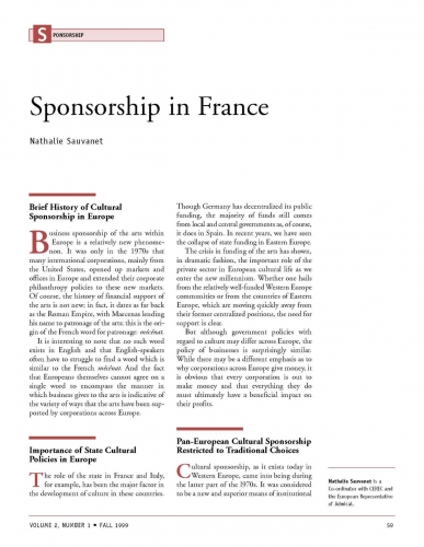 Sponsorship in France