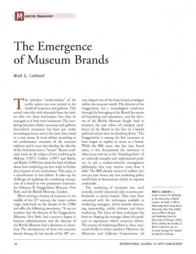 The Emergence of Museum Brands