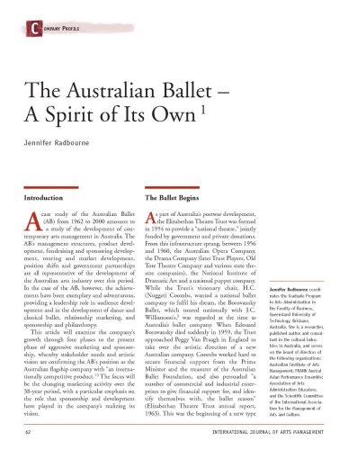 The Australian Ballet - A Spirit of Its Own