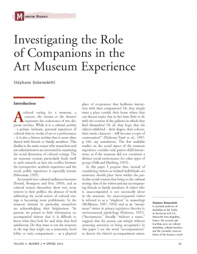 Investigating the Role of Companions in the Art Museum Experience