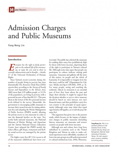 Admission Charges and Public Museums