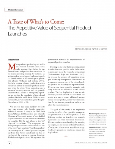 A Taste of What’s to Come: The Appetitive Value of Sequential Product Launches