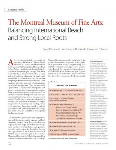 The Montreal Museum of Fine Arts: Balancing International Reach and Strong Local Roots