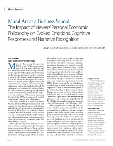 Mural Art at a Business School: The Impact of Viewers’ Personal Economic Philosophy on Evoked Emotions, Cognitive Responses and Narrative Recognition