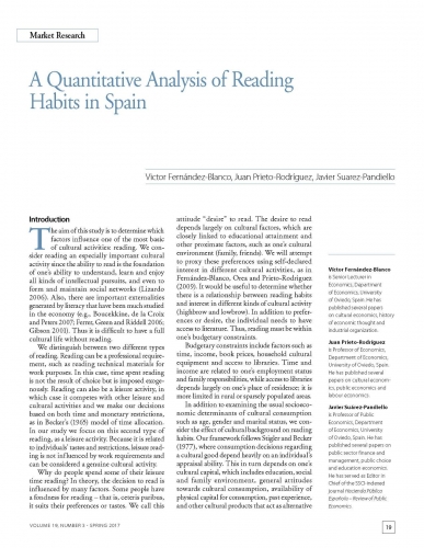 A Quantitative Analysis of Reading Habits in Spain