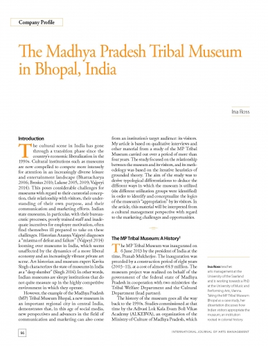 The Madhya Pradesh Tribal Museum in Bhopal, India